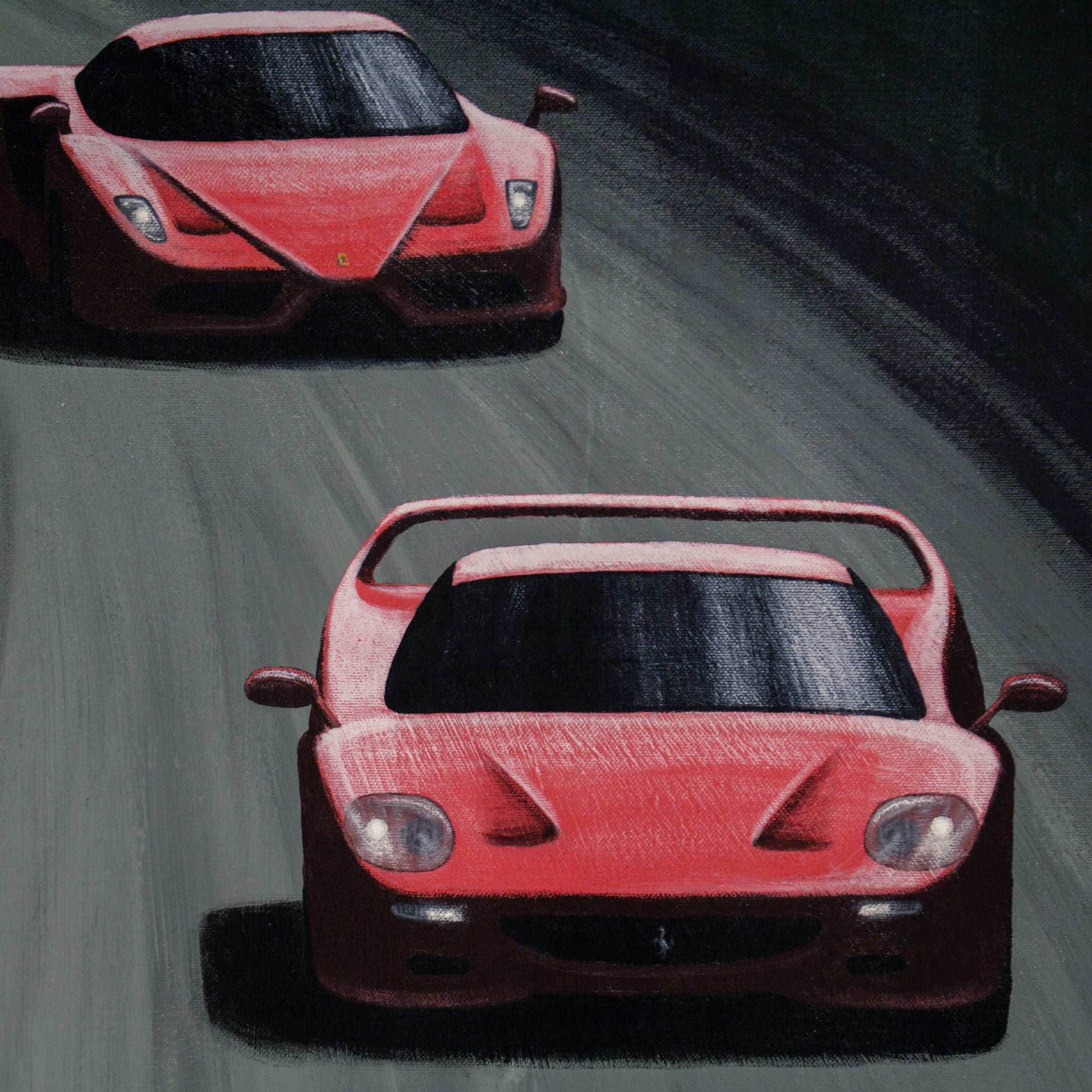 Ferrari Enzo, F40, F50 car painting - original automotive art by Guidarto
