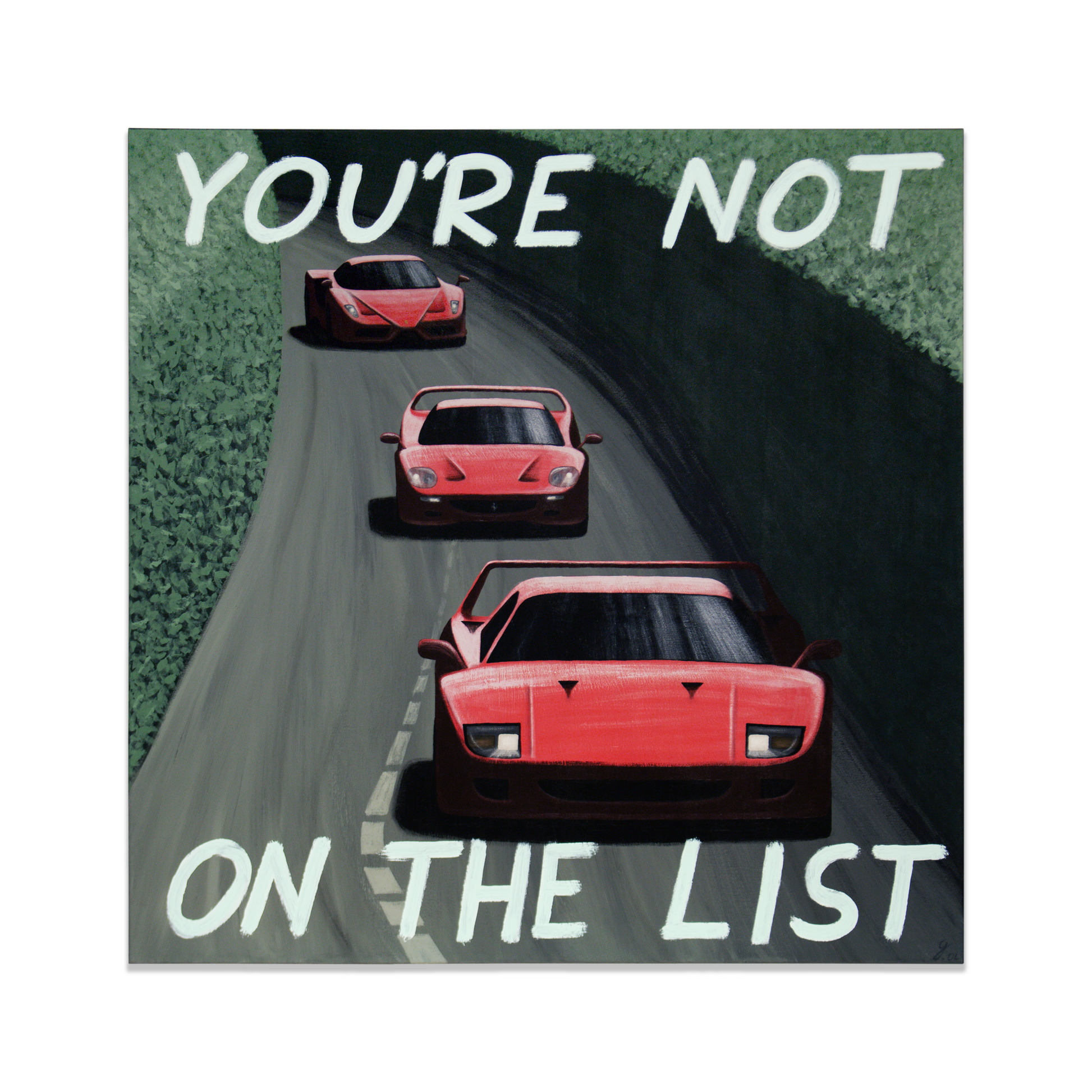 Ferrari Enzo, F40, F50 car painting - original automotive art by Guidarto