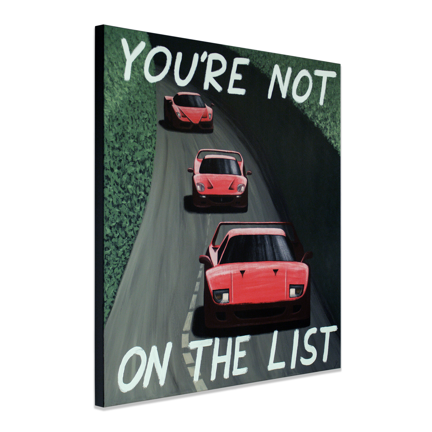 Ferrari Enzo, F40, F50 car painting - original automotive art by Guidarto