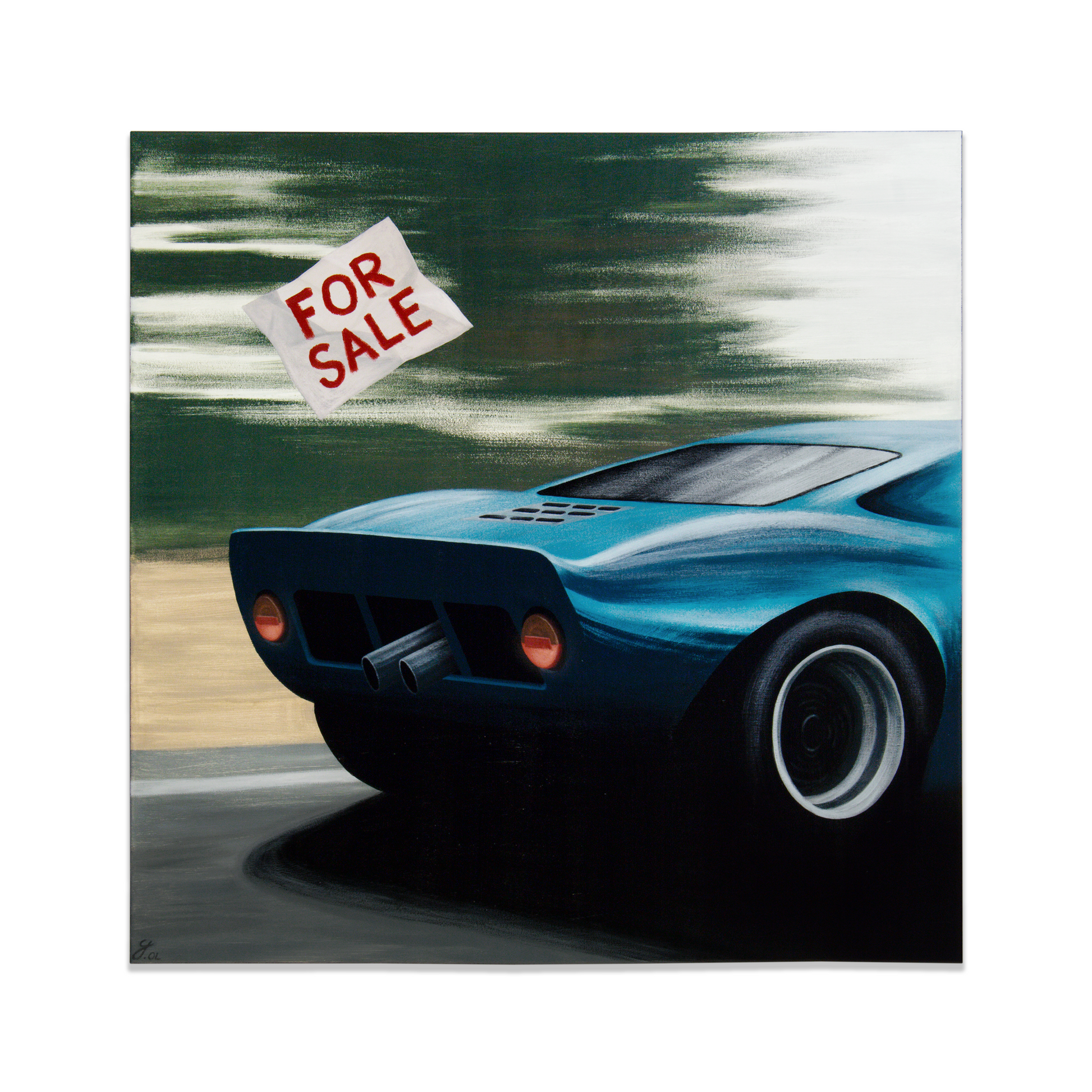 Ford GT40 car painting - original automotive art by Guidarto