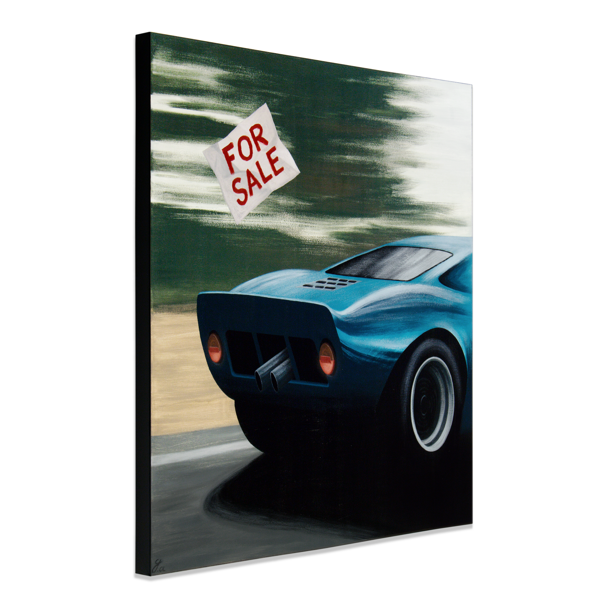 Ford GT40 car painting - original automotive art by Guidarto