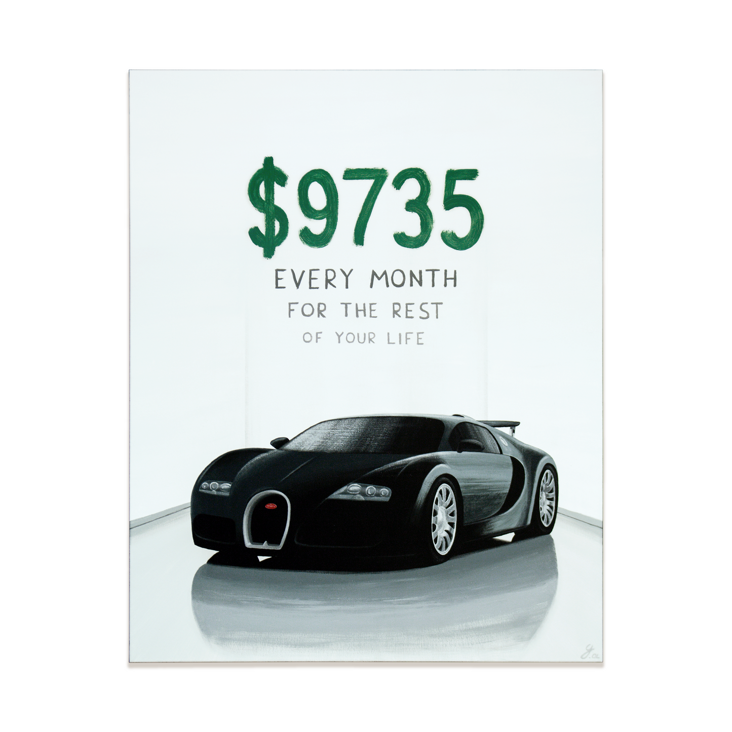 Bugatti Veyron car painting - original automotive art by Guidarto